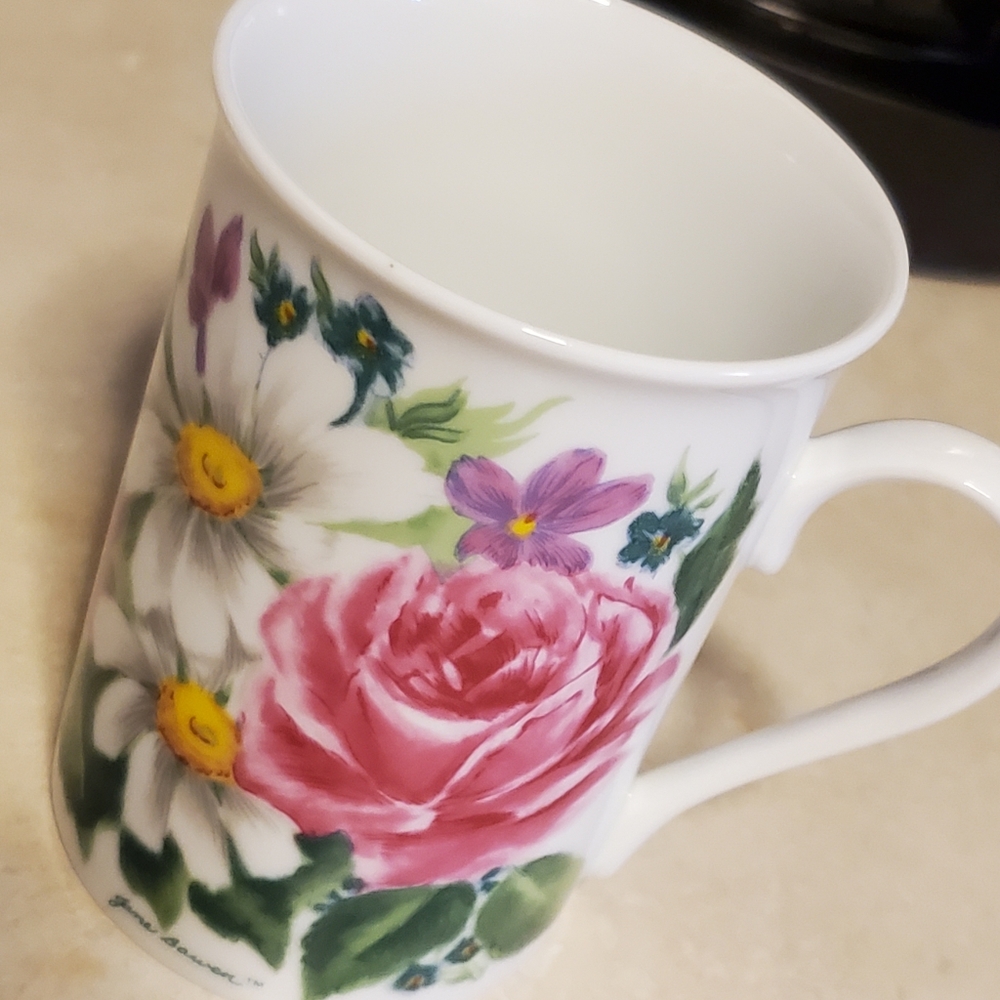 Flowers Inc. Balloons floral coffee mug